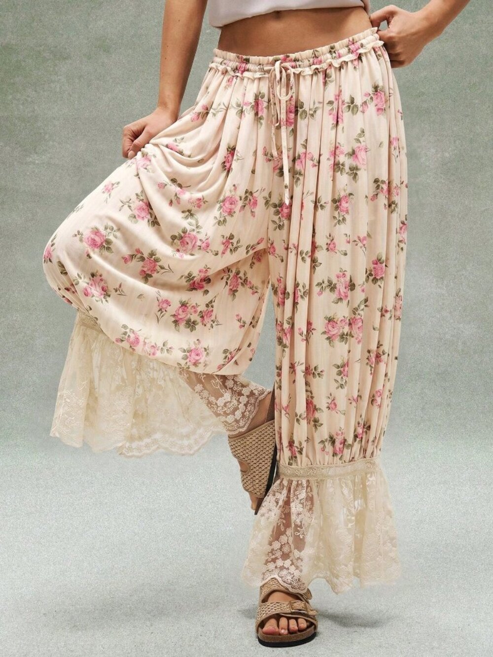 Boho Casual Women's Multicolor Cropped Pants